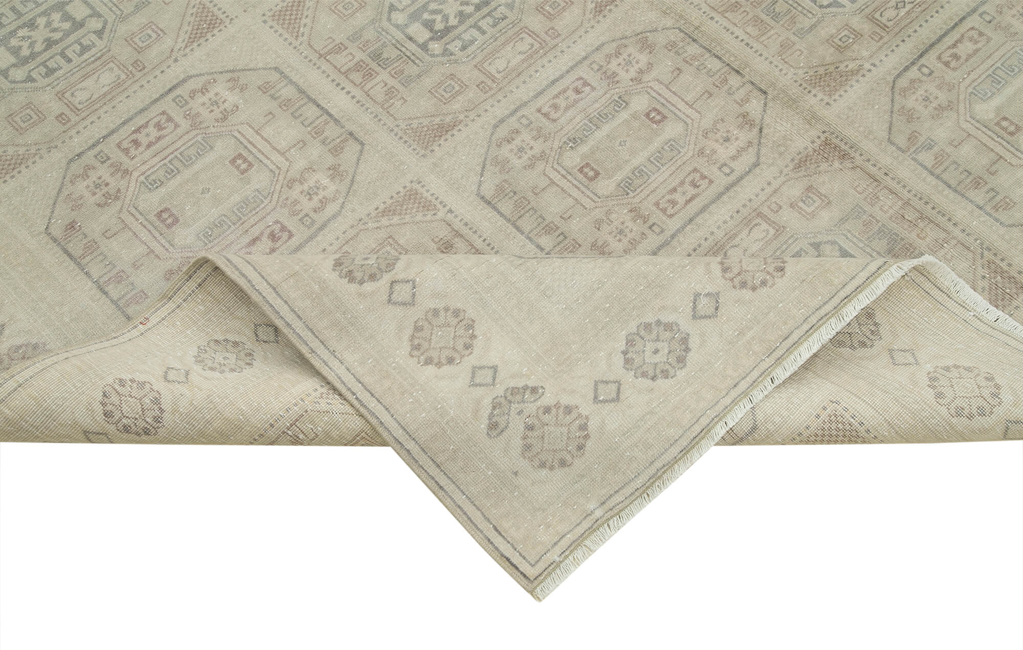 Vintage Cotton Wool Rug | Handwoven Traditional Hand Knotted Durable Vintage Rug 6'5'' x 9'6''