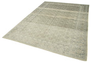 Vintage Handmade Area Rug - Kayseri 6x9 Classic Beige Cotton Wool Carpet