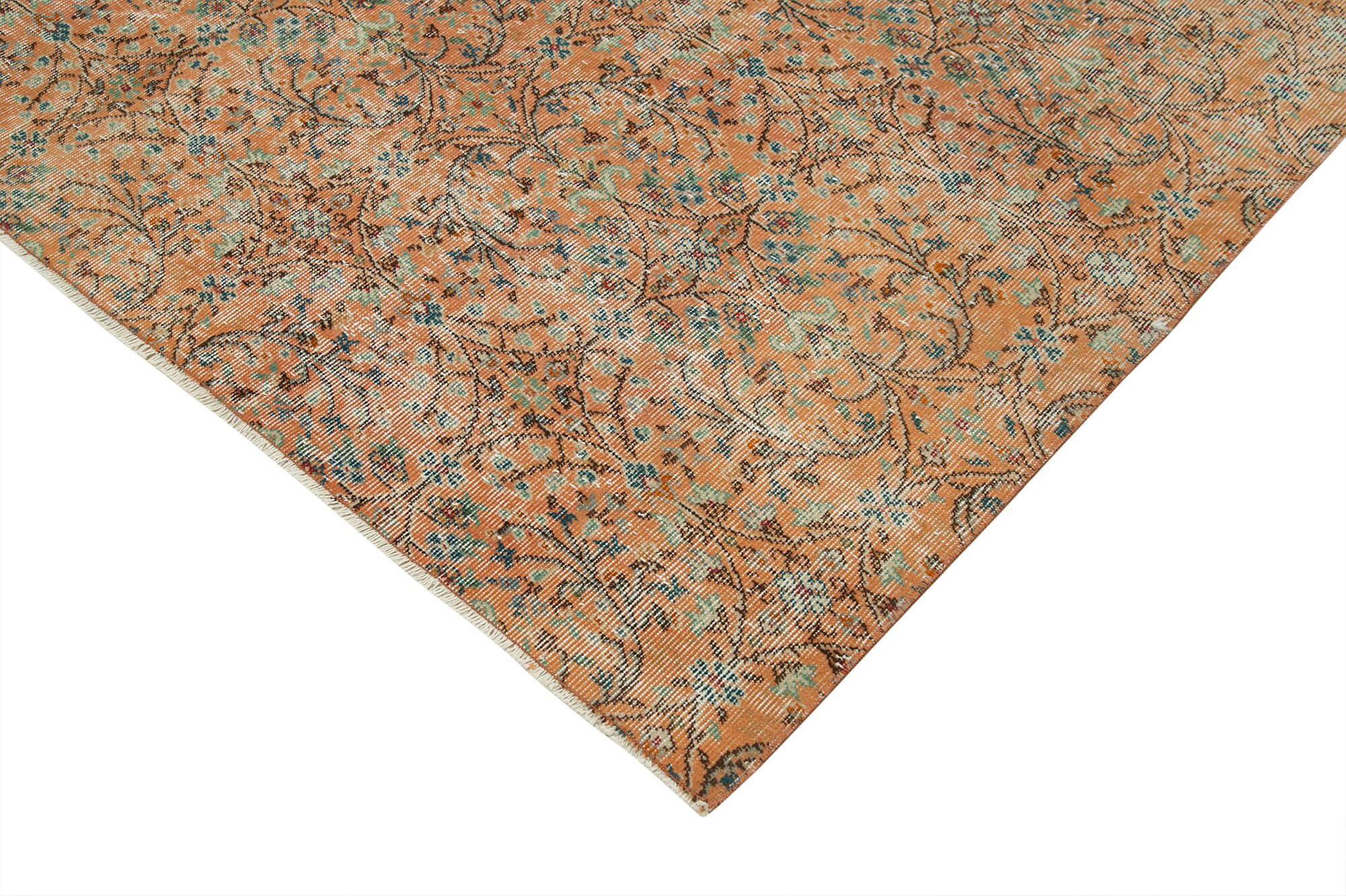 Vintage Cotton Wool Rug - Handmade Kayseri Area Rug 6'8''x9'7'' | Durable Soft Textured Carpet