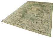 Vintage Cotton Wool Rug – Handmade Area Rug 6'10''x10'4'' | Neutral Beige Turkish Vintage Carpet