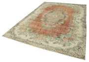 Handmade Area Rug – Vintage Cotton Wool Rug 6'11'' x 10'6'' | Neutral Beige