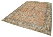 Handmade Vintage Area Rug – Turkish Cotton Wool 7x11 Neutral Beige Carpet