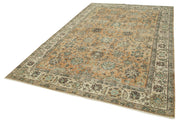 Vintage Cotton Wool Rug – Handmade Beige Wool Area Rug 6'9'' x 10'3'' | Durable Soft Texture