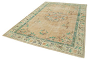 Vintage Handmade Area Rug – Hand Woven Turkish Cotton Wool Carpet 6'11''x10'5''