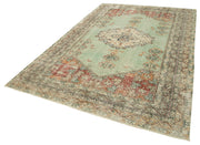 Vintage Cotton Wool Rug – Handmade Area Rug 6'5''x10'2'' | Turkish Vintage Carpet