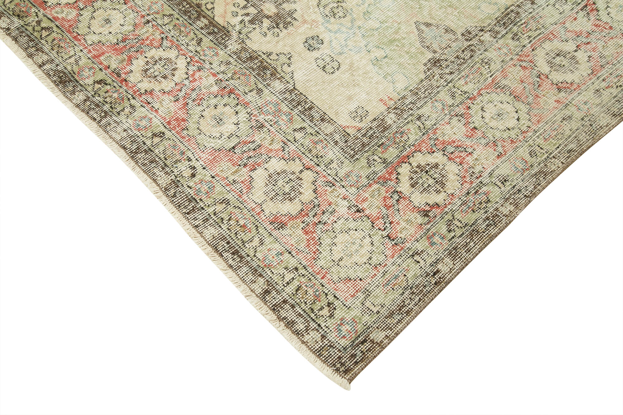 Vintage Cotton Wool Rug – Handmade Kayseri Area Rug 6'5'' x 10'3'' Beige Wool