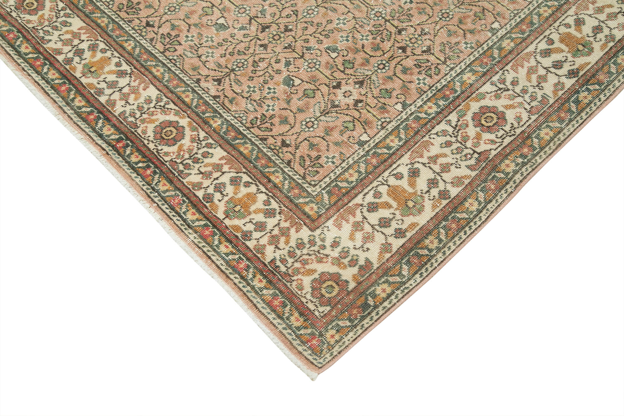 Vintage Cotton Wool Rug | Durable Handmade Rug - Turkish Vintage Carpet 6'7''x9'2''