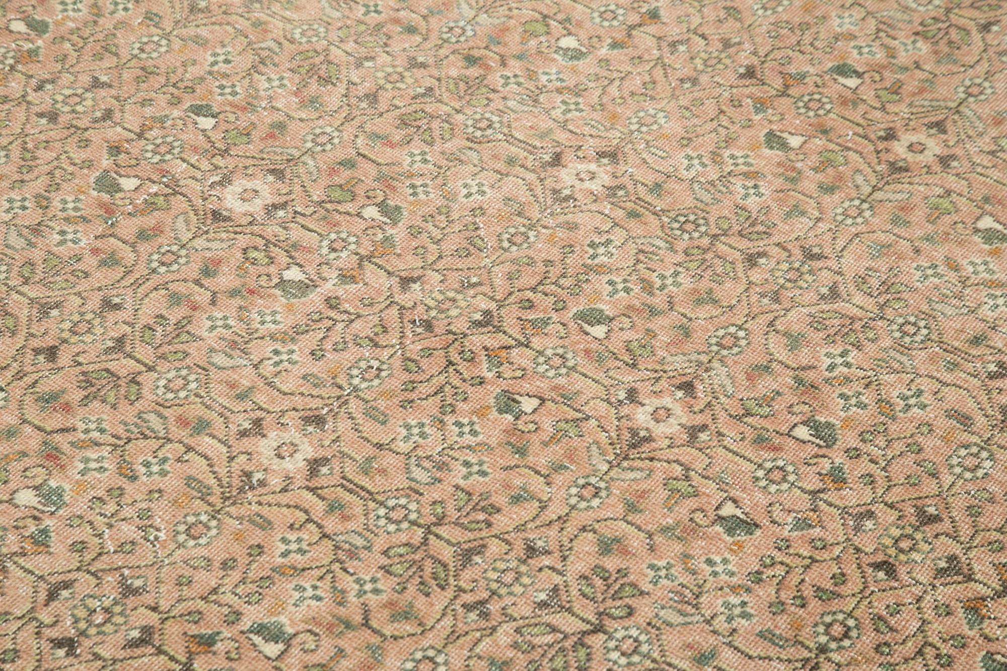 Vintage Cotton Wool Rug | Durable Handmade Rug - Turkish Vintage Carpet 6'7''x9'2''