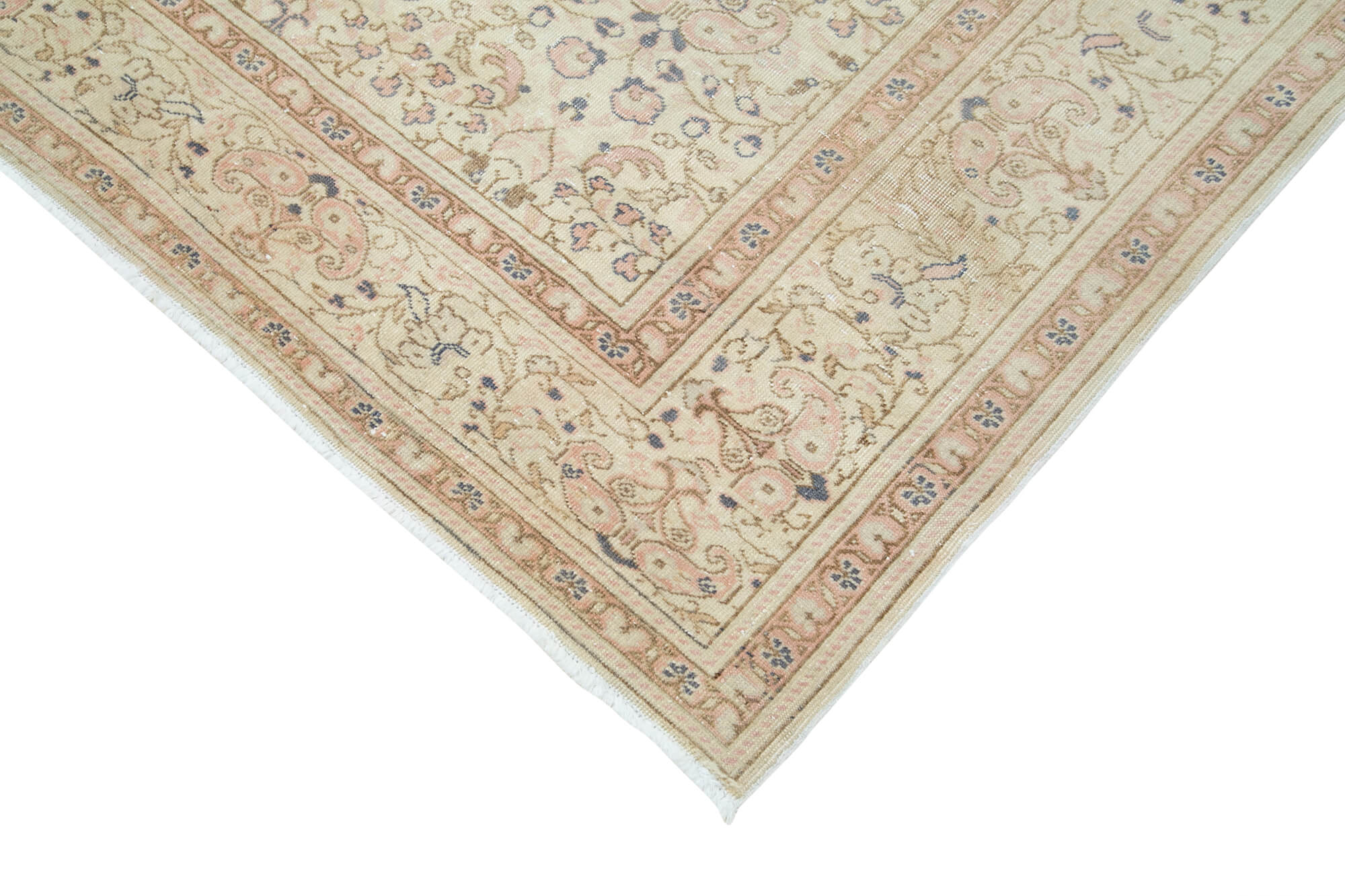 Vintage Handmade Area Rug – Authentic Kayseri Cotton Wool Rug 6'7''x9'9''
