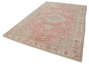 Handmade Vintage Area Rug - Kayseri Cotton Wool Blend Carpet 6'3''x9'6'' Beige