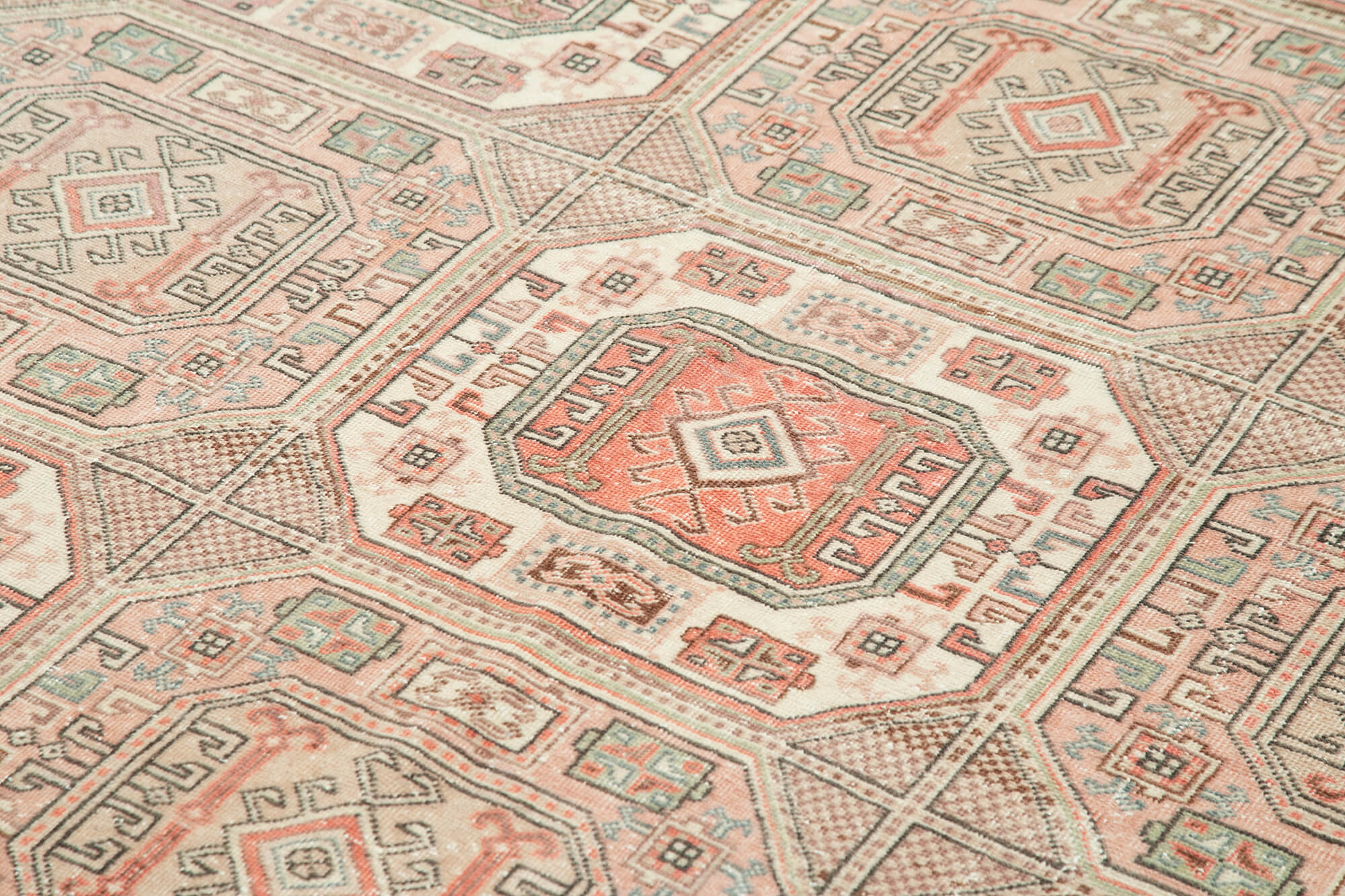 Handmade Vintage Area Rug – Kayseri Wool Cotton Blend, Traditional Hand Knotted 6'5''x9'6''