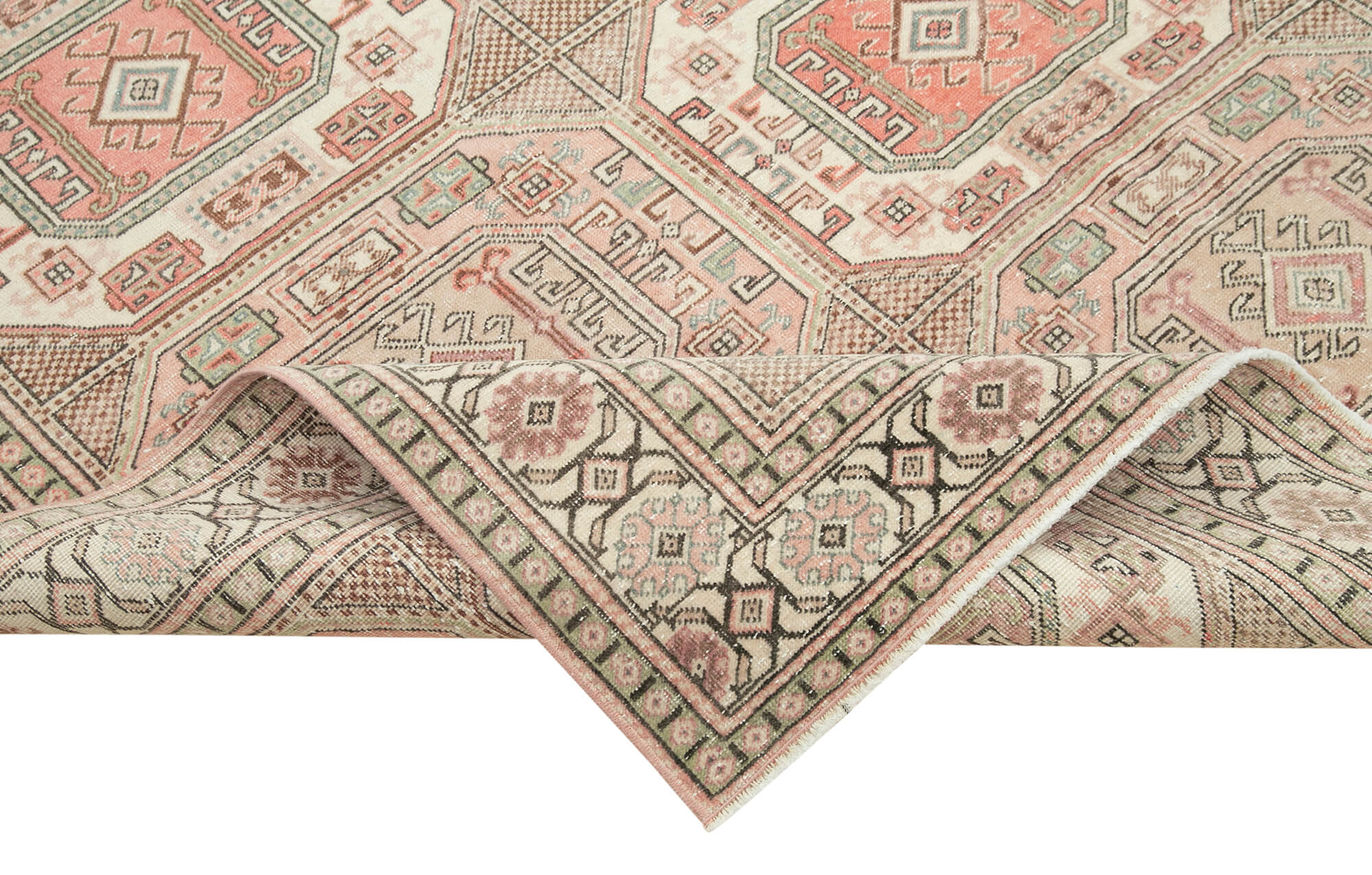 Handmade Vintage Area Rug – Kayseri Wool Cotton Blend, Traditional Hand Knotted 6'5''x9'6''