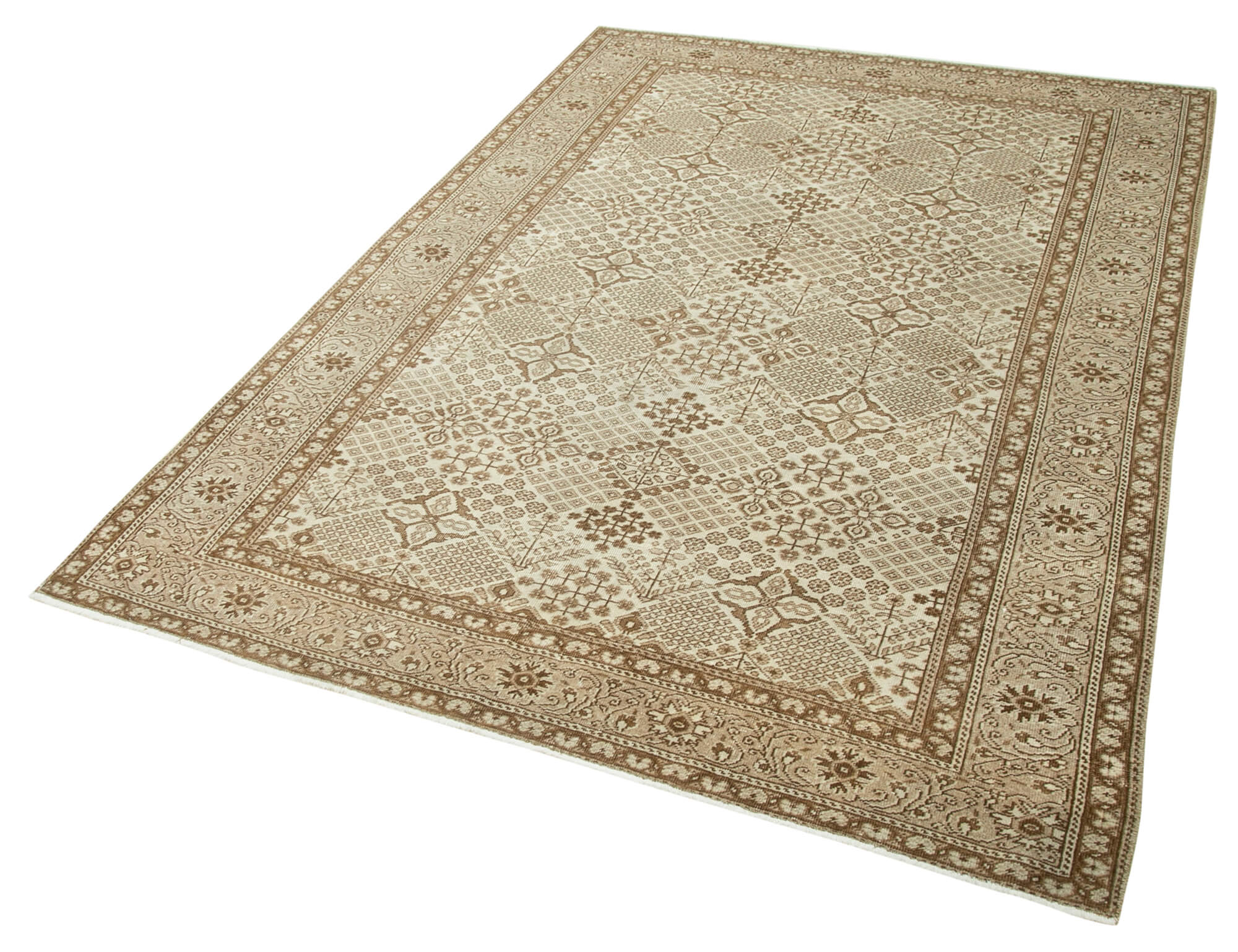 Vintage Wool Area Rug – Handmade Cotton Rug With Durable Cotton Weave & Soft Wool Texture