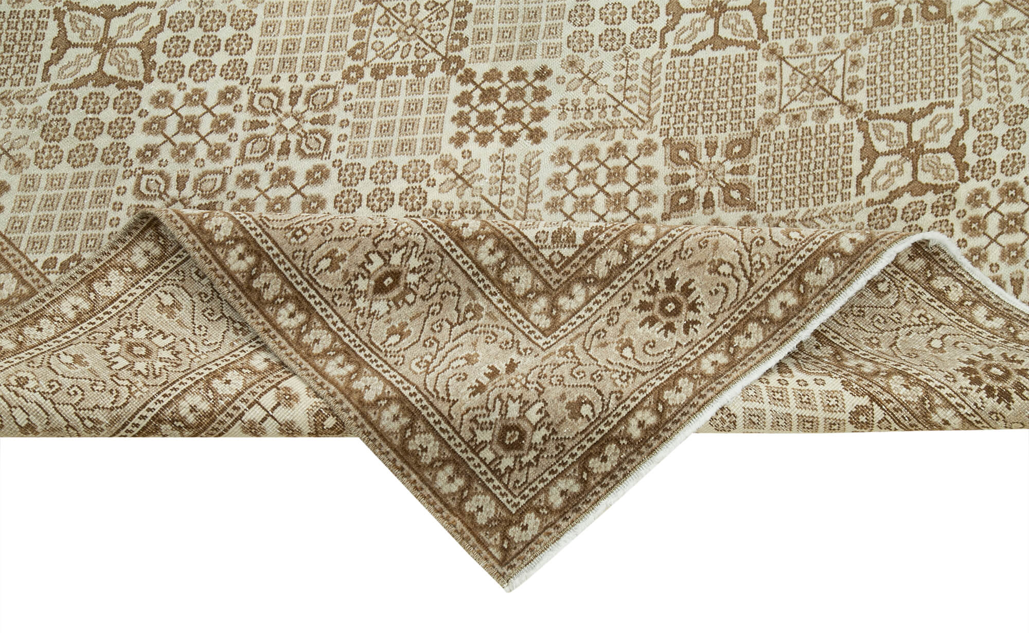 Vintage Wool Area Rug – Handmade Cotton Rug With Durable Cotton Weave & Soft Wool Texture