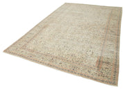 Handmade Wool Area Rug – Kayseri Vintage Beige Cotton Wool Blend 6'4''x9'8''