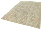 Handmade Vintage Area Rug – Kayseri Beige Cotton Wool Carpet 6'4''x9'5''