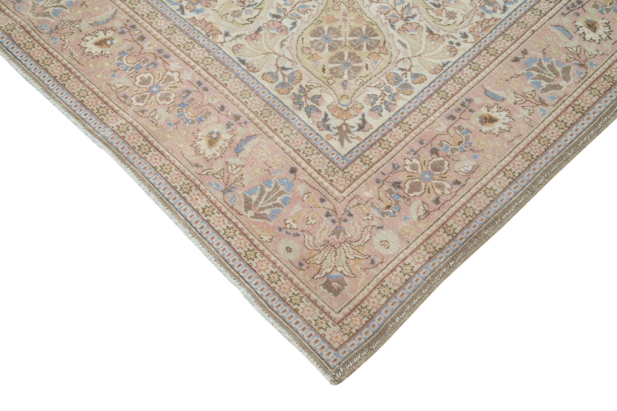 Vintage Wool Area Rug - Handmade Cotton Wool Carpet 6x10 Feet Rug | Turkish Handwoven Classic