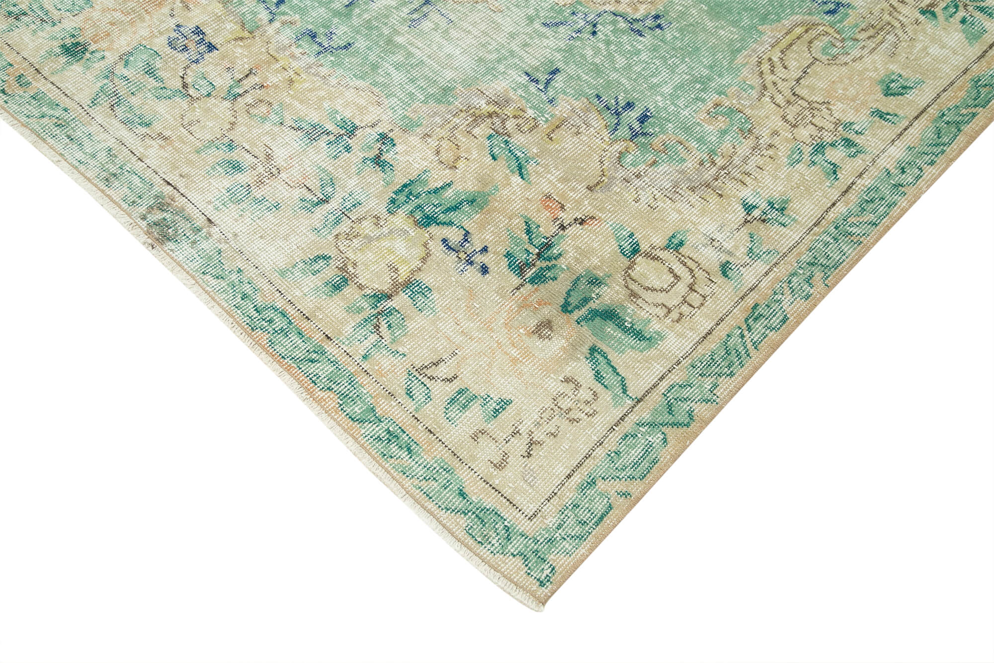 Vintage Wool Area Rug | Hand Woven Floor Covering – Durable Natural Fiber Rug 6x10