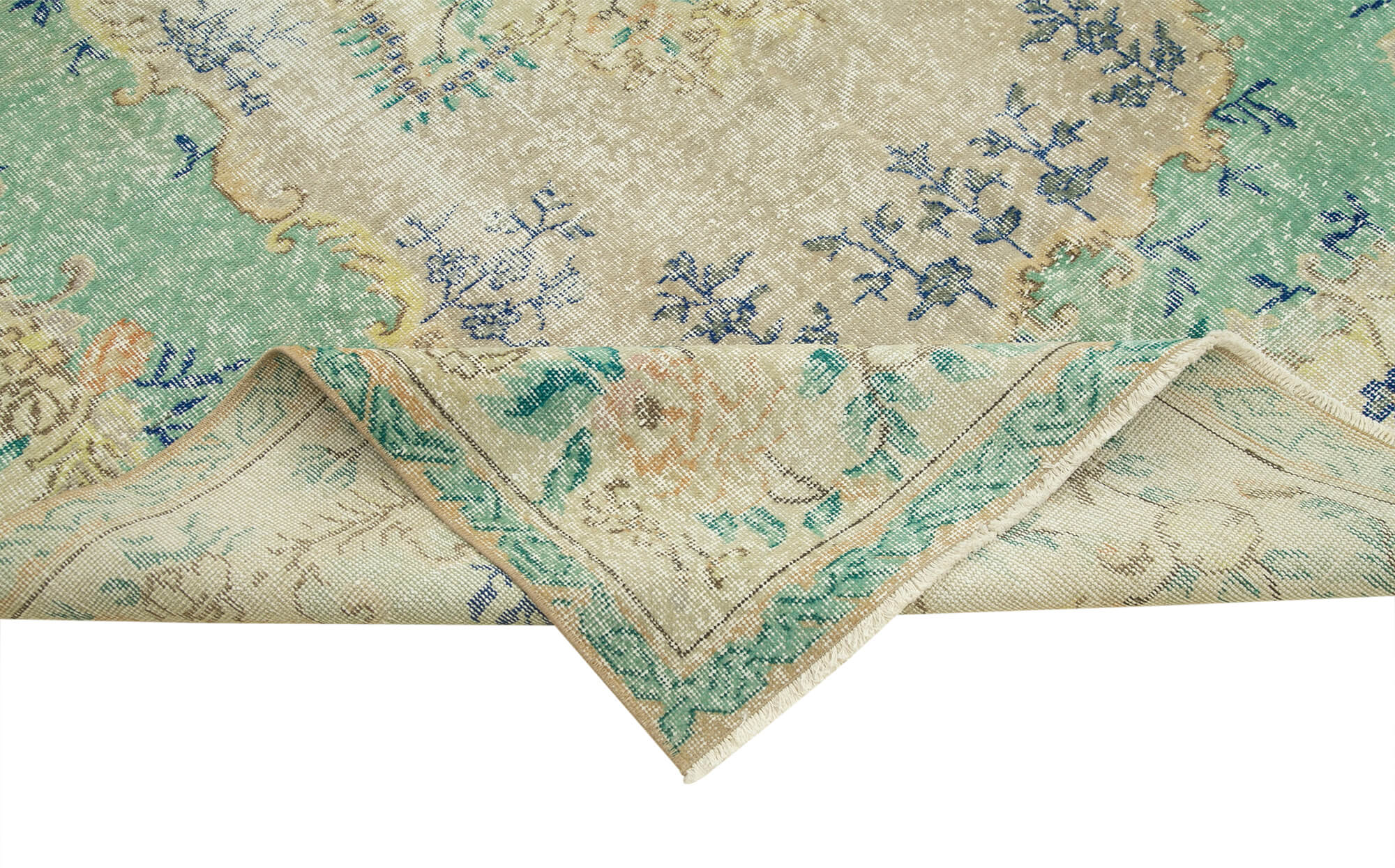 Vintage Wool Area Rug | Hand Woven Floor Covering – Durable Natural Fiber Rug 6x10