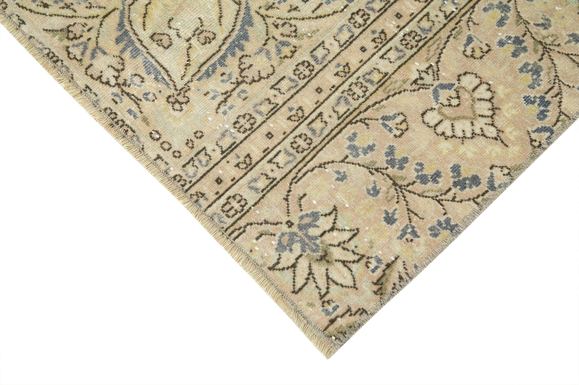 Vintage Cotton Wool Rug – Handmade Area Rug | Turkish Vintage Carpet 2'2''x9'0''
