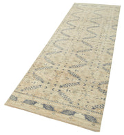 Vintage Cotton Wool Rug – Handmade Area Rug | Turkish Vintage Carpet Runner 2'10''x9'6''