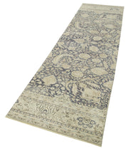 Vintage Cotton Wool Rug - Handmade Area Rug 2'9'' x 10'11'' | Turkish Vintage Style