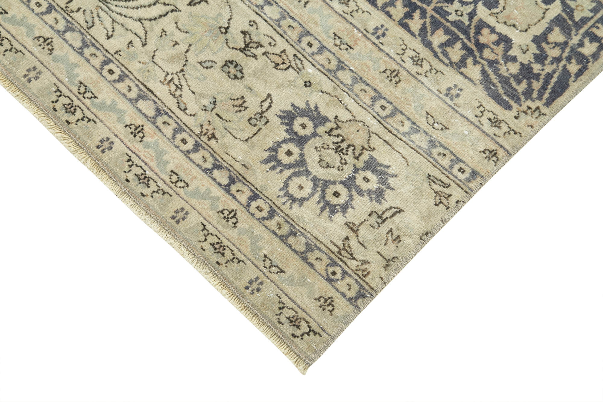 Vintage Cotton Wool Rug - Handmade Area Rug 2'9'' x 10'11'' | Turkish Vintage Style