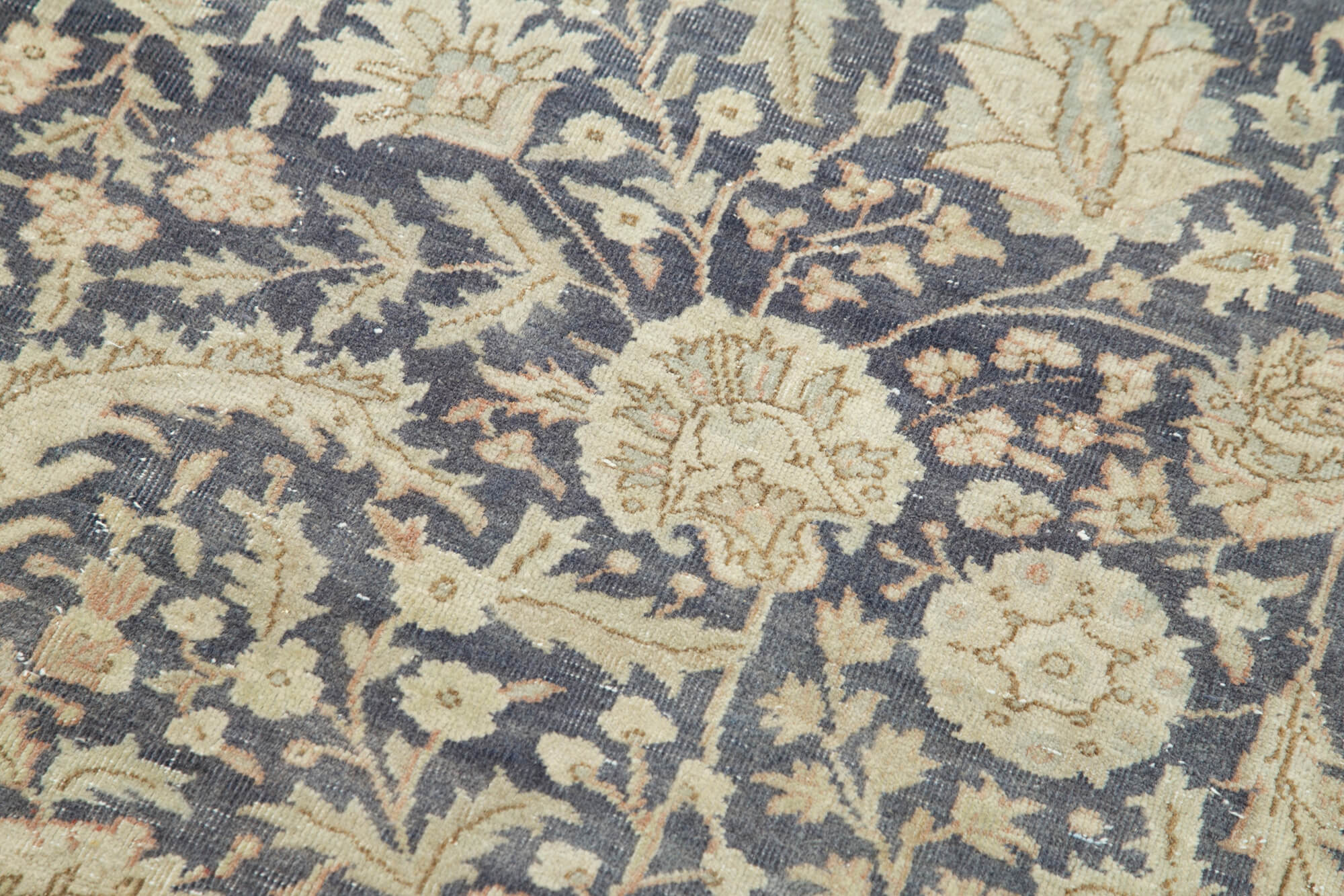 Vintage Cotton Wool Rug - Handmade Area Rug 2'9'' x 10'11'' | Turkish Vintage Style