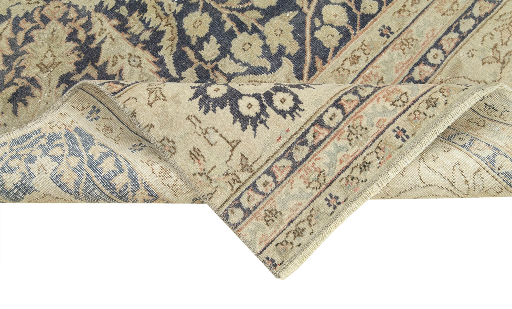 Vintage Cotton Wool Rug - Handmade Area Rug 2'9'' x 10'11'' | Turkish Vintage Style