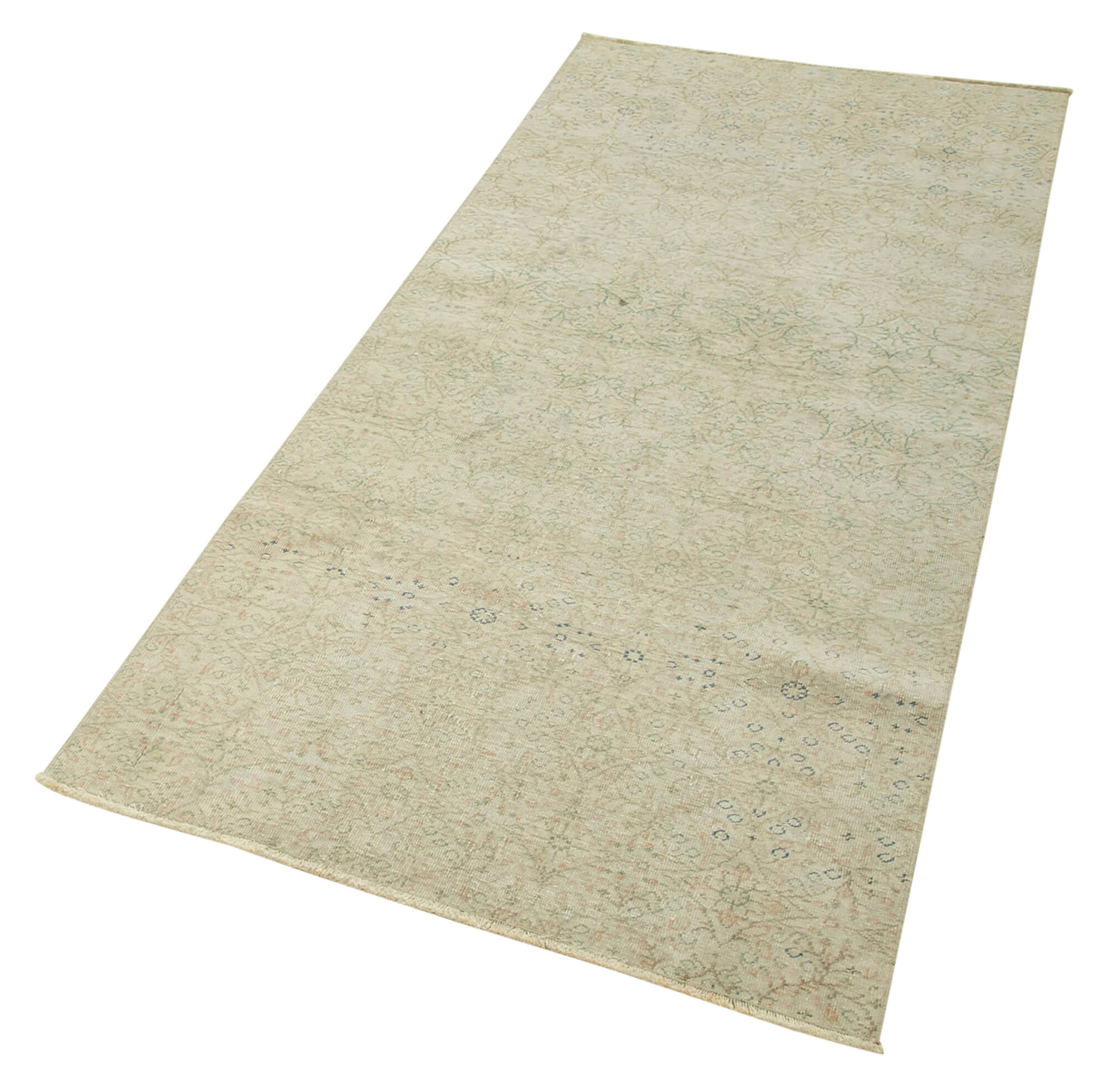 Vintage Cotton Wool Rug – Antique Cotton Wool Carpet | Hand Woven Durable Wool Area Rug Beige