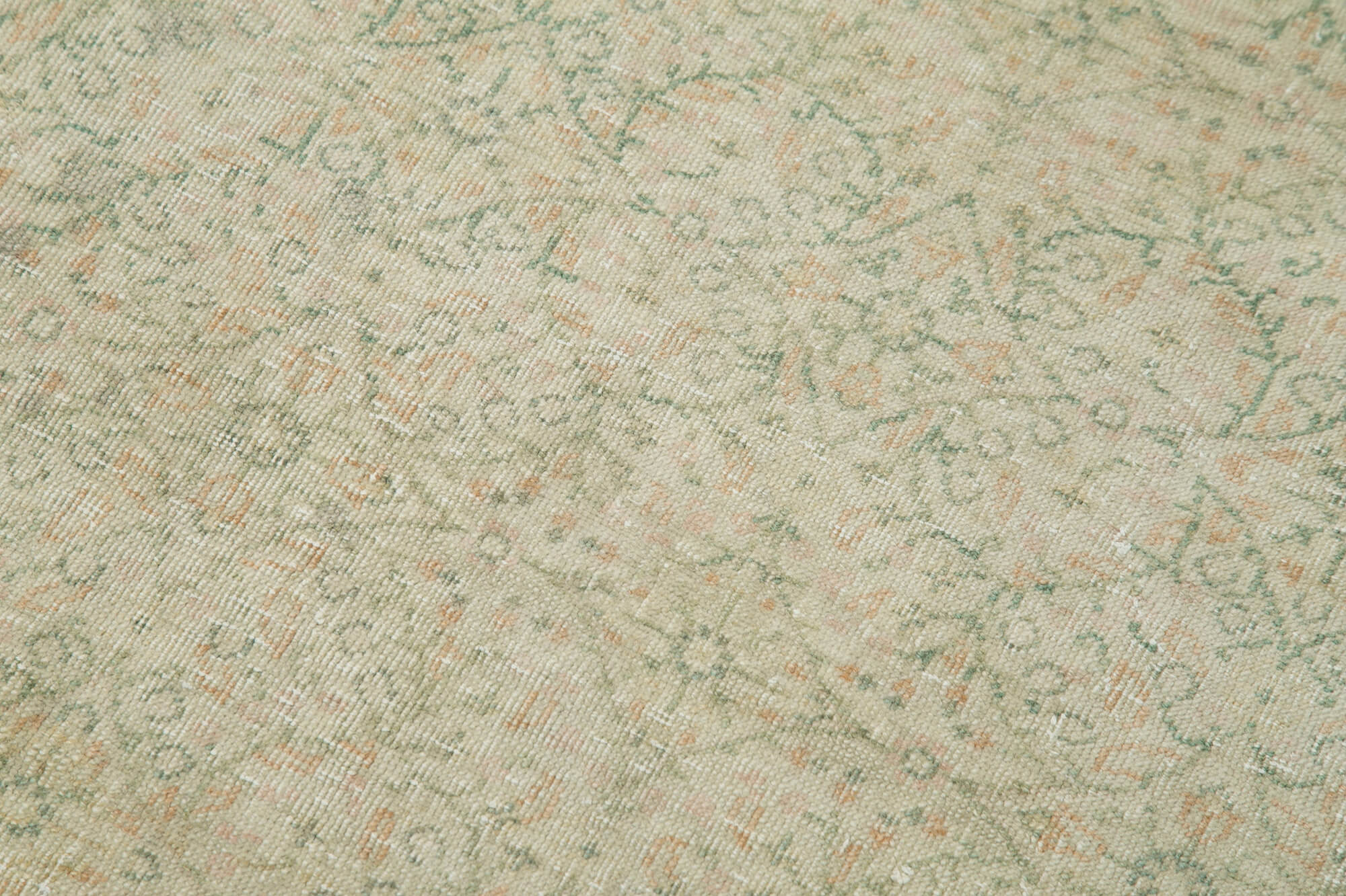 Vintage Cotton Wool Rug – Antique Cotton Wool Carpet | Hand Woven Durable Wool Area Rug Beige