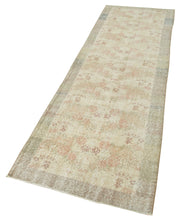 Vintage Cotton Wool Rug – Hand Woven Turkish Area Rug 2'7'' x 9'8'' Beige
