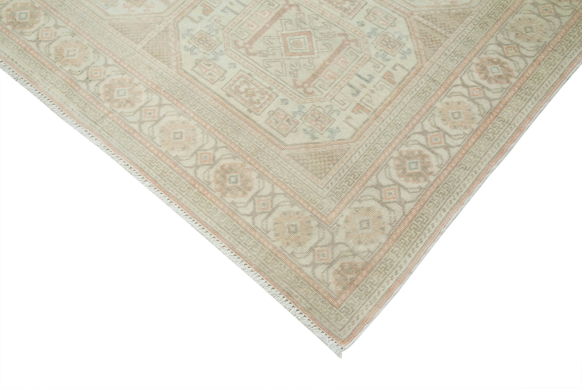 Vintage Wool Area Rug | Handmade Floor Covering - Durable Wool Carpet 6x9