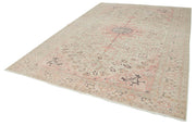 Handmade Wool Area Rug – Kayseri Vintage Beige Cotton Wool Blend Carpet 8'4''x12'1''