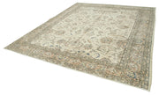 Handmade Wool Area Rug - Kayseri Vintage Cotton Wool Blend 9'1" x 10'9" Beige