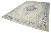 Vintage Handmade Area Rug - Hand Woven Turkish Cotton Wool Carpet 8'10"x11'11"