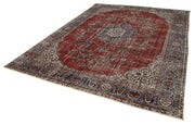 Vintage Handmade Area Rug – Hand Woven Turkish Wool Carpet 8'0''x10'10'' Red