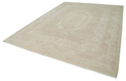 Handmade Area Rug – Vintage Turkish Hand Knotted Carpet 8'8"x11'6" Wool Cotton Blend