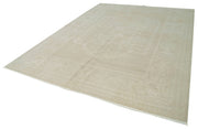 Handmade Wool Area Rug – Kayseri Beige Vintage Cotton Wool Blend 8'6''x11'6''