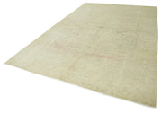 Vintage Cotton Wool Rug - Handmade Area Rug Beige Wool Hand Knotted Carpet 7'7''x11'11''