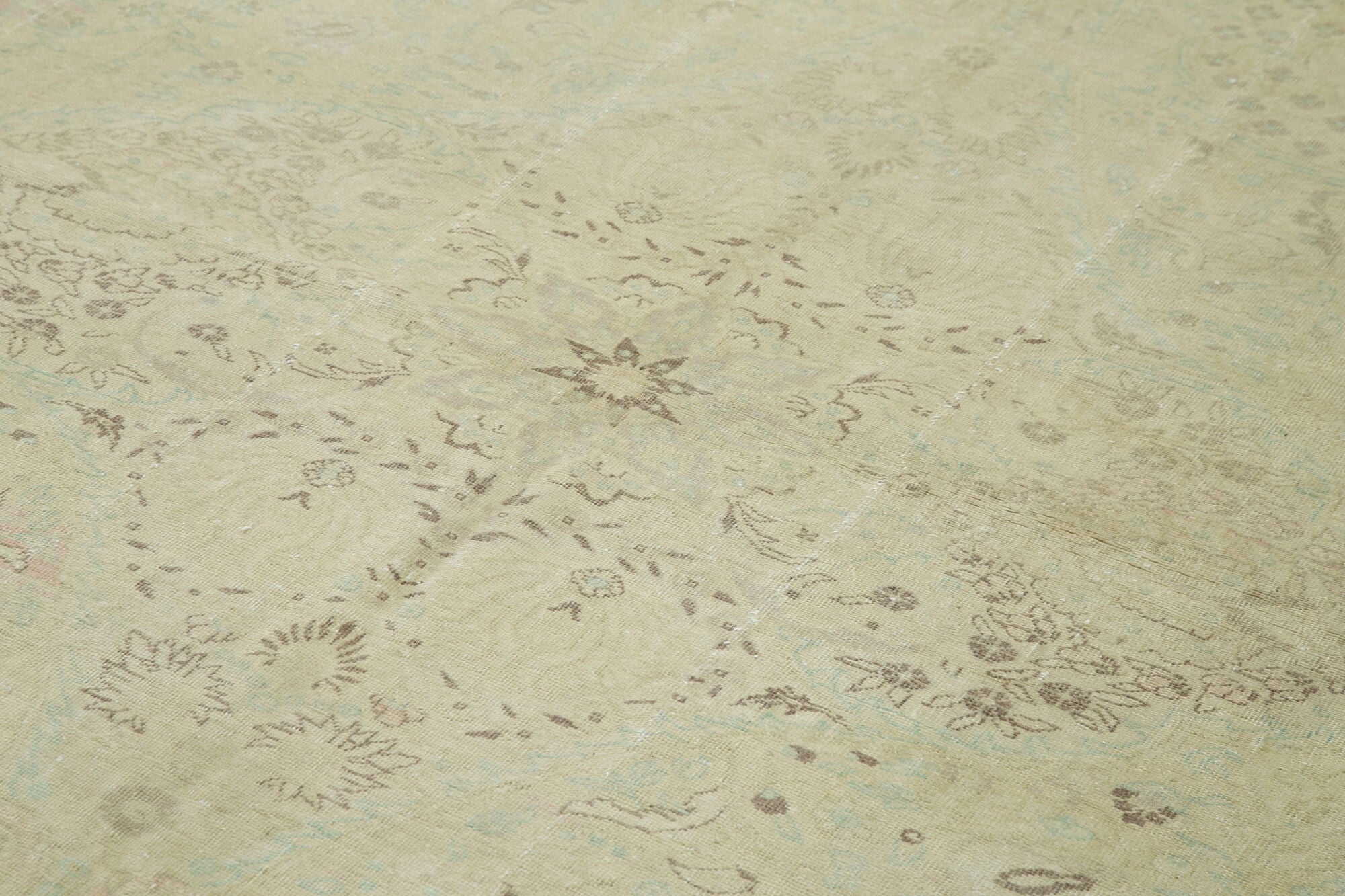 Vintage Cotton Wool Rug - Handmade Area Rug Beige Wool Hand Knotted Carpet 7'7''x11'11''