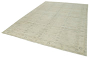 Vintage Cotton Wool Rug – Handmade Turkish Area Rug 7'9'' x 11'5'' Beige Wool Carpet