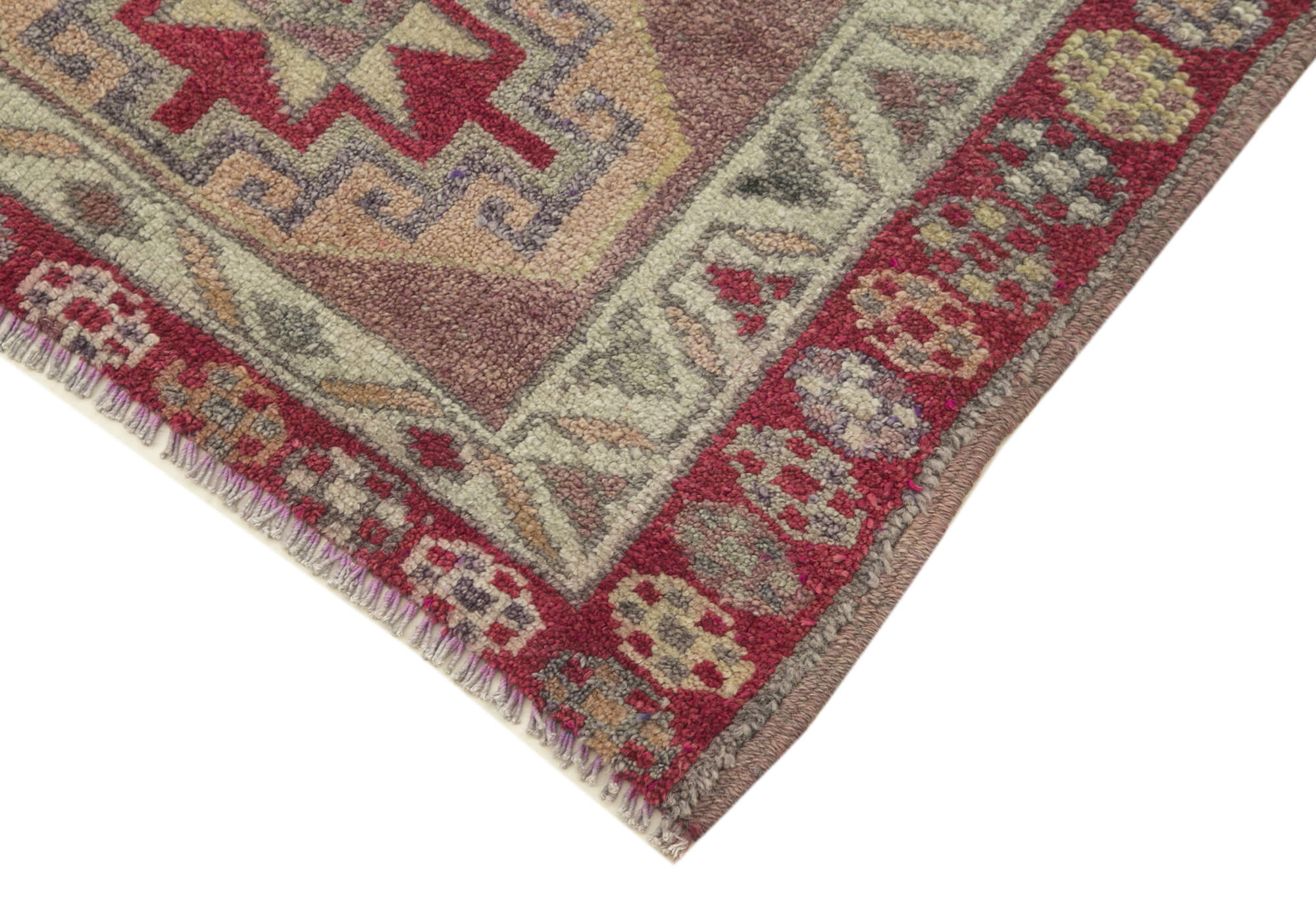 Handmade Vintage Area Rug – Turkish Hand Knotted Brown Cotton Wool Carpet 2'8" x 8'10"