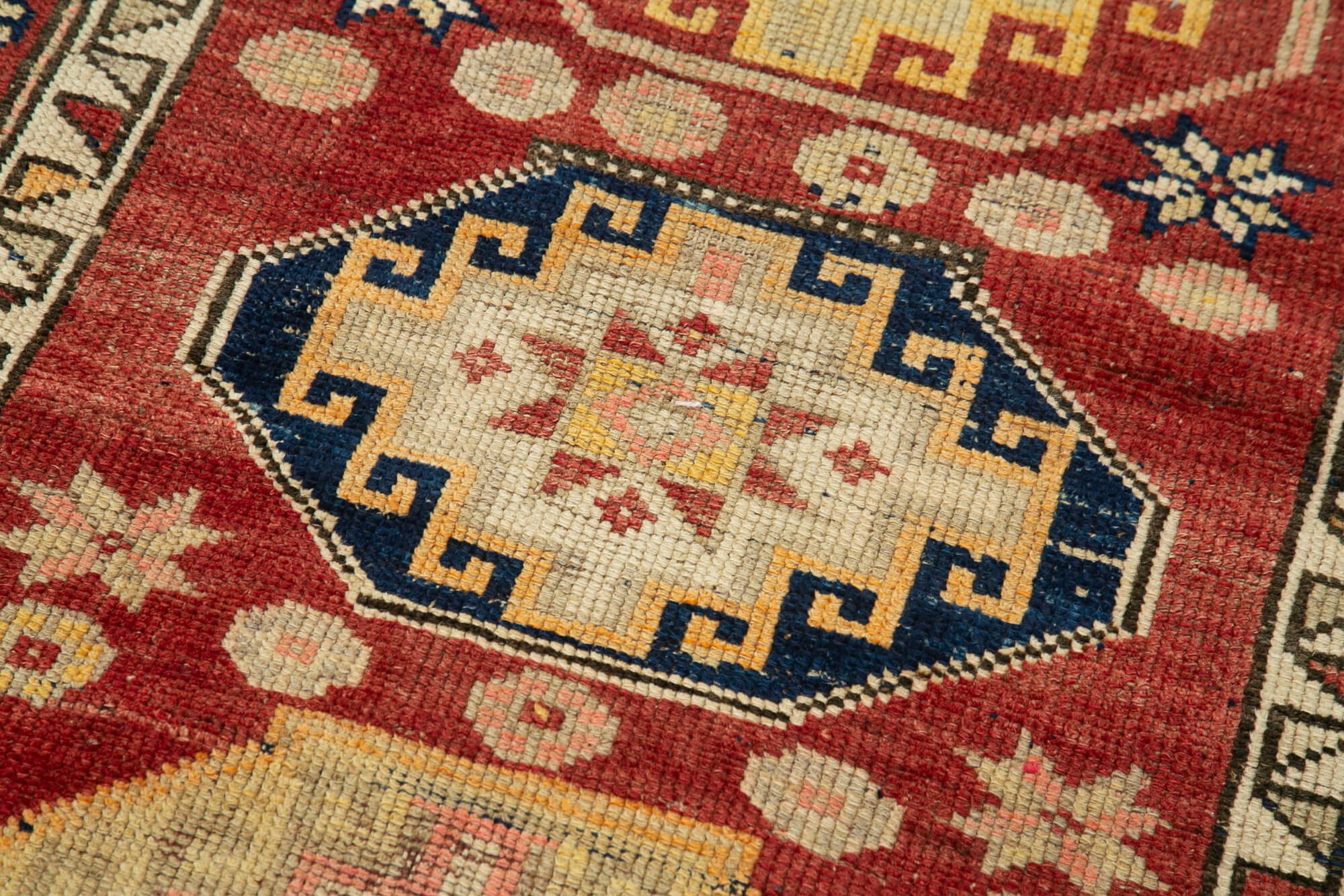 Handmade Vintage Area Rug – Red Vintage Carpet, Turkish Wool Rug Runner 2'11''x12'7''