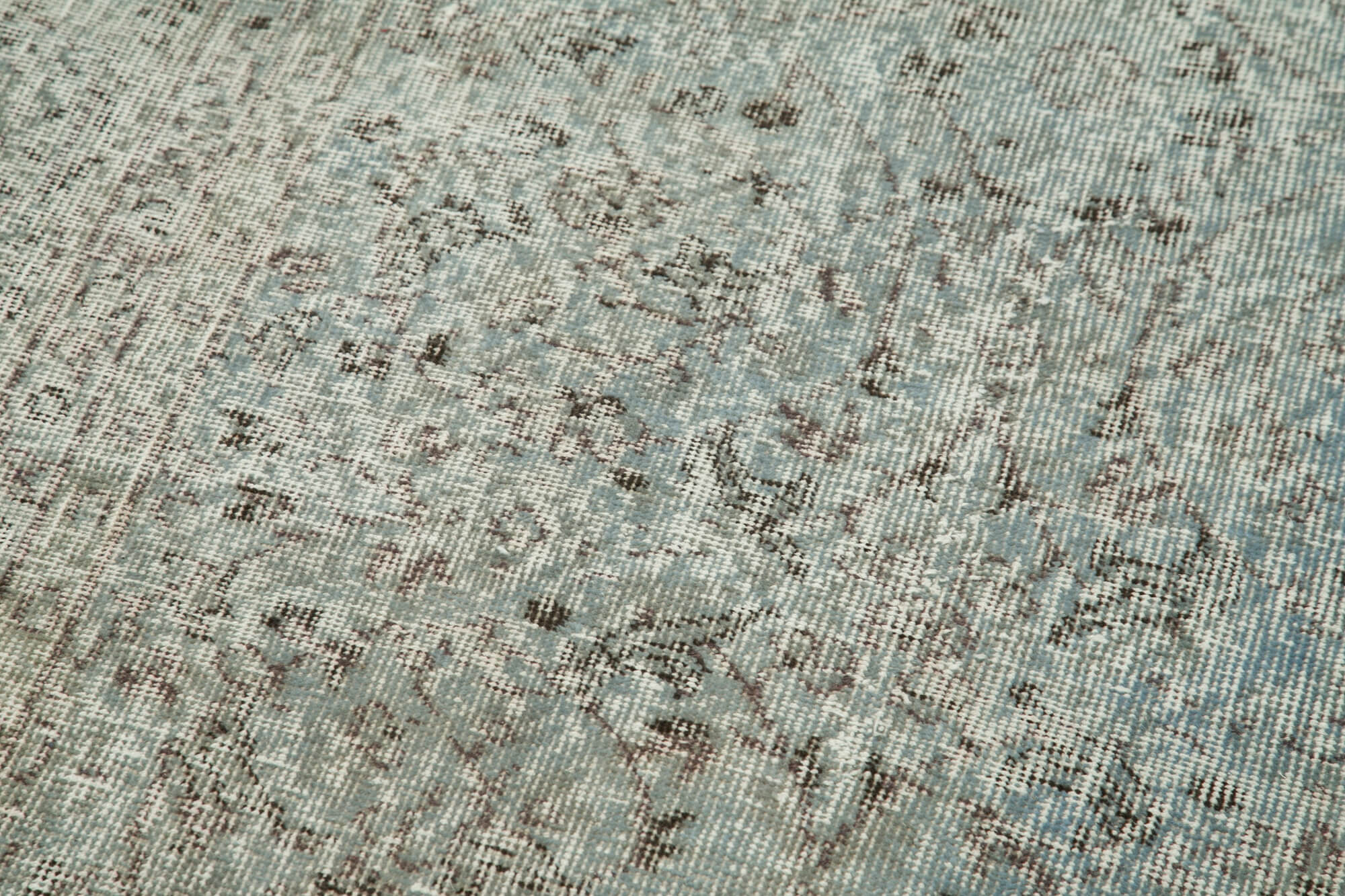 Handmade Vintage Area Rug – Overdyed Wool Carpet 3'0'' x 9'5'' With Turkish Hand Knotted Craft