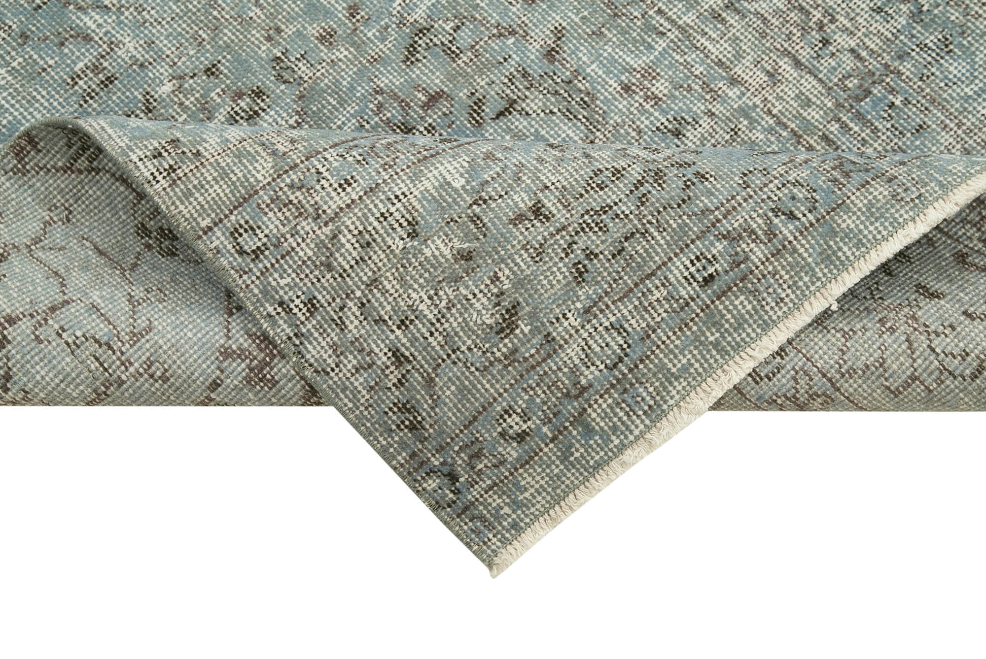 Handmade Vintage Area Rug – Overdyed Wool Carpet 3'0'' x 9'5'' With Turkish Hand Knotted Craft