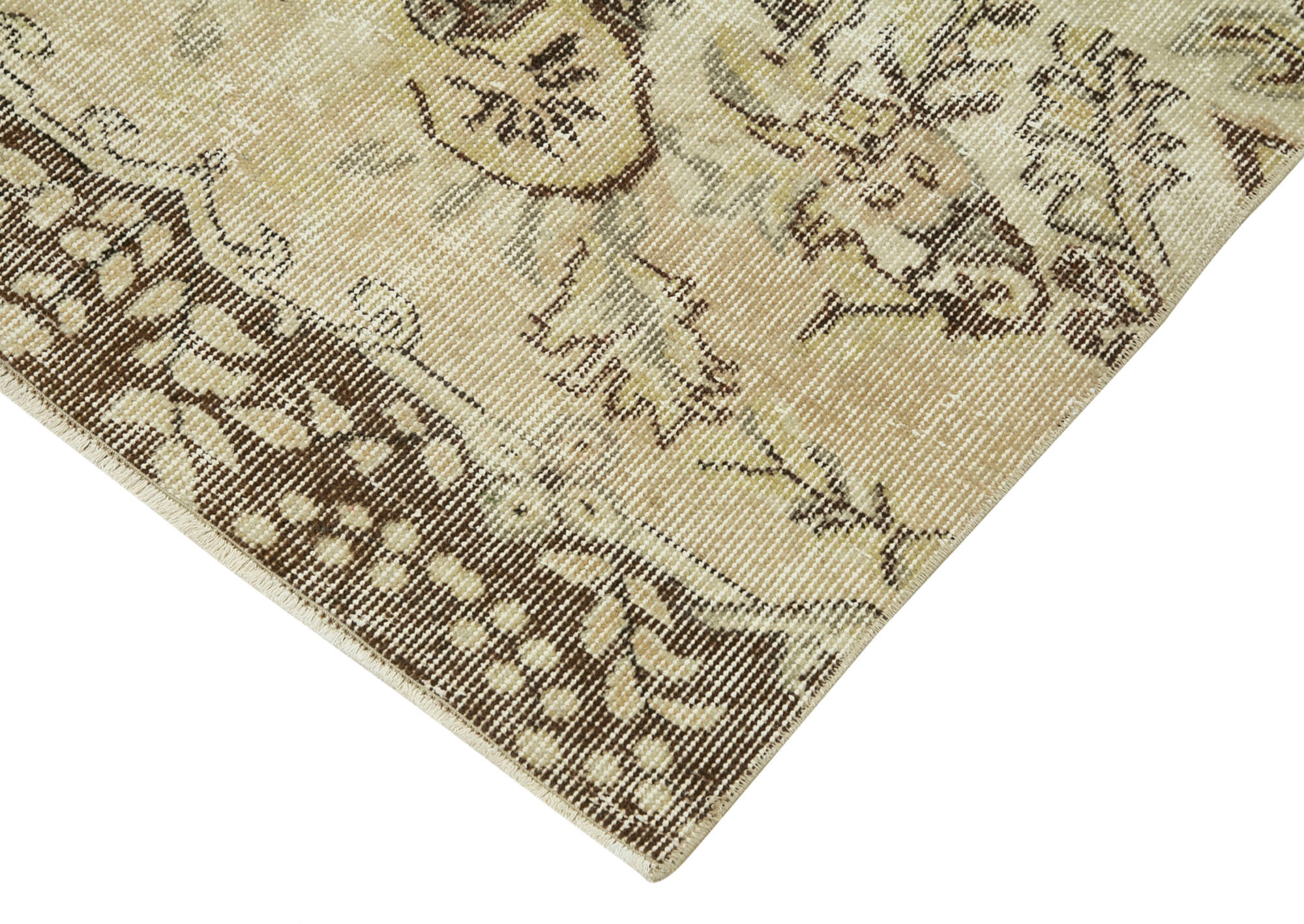 Vintage Cotton Wool Rug – Handmade Area Rug | Overdyed Vintage Carpet, Turkish Wool