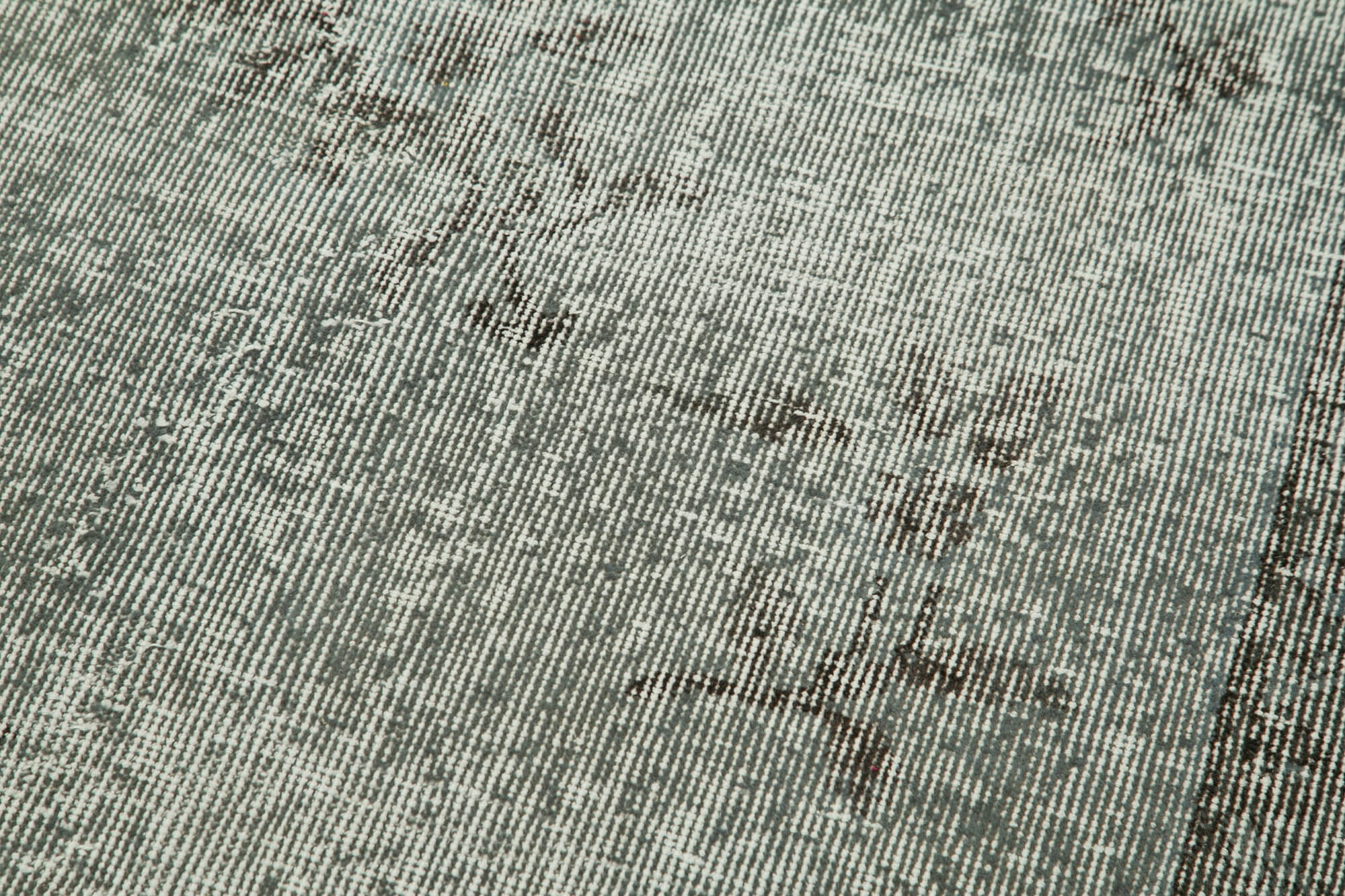 Vintage Area Rug – Handmade Wool Rug Overdyed Blue Turkish Hand Knotted Carpet 2'7''x10'7''