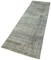 Handmade Vintage Area Rug – Overdyed Blue Rug | Turkish Vintage Carpet 2'7''x9'10''