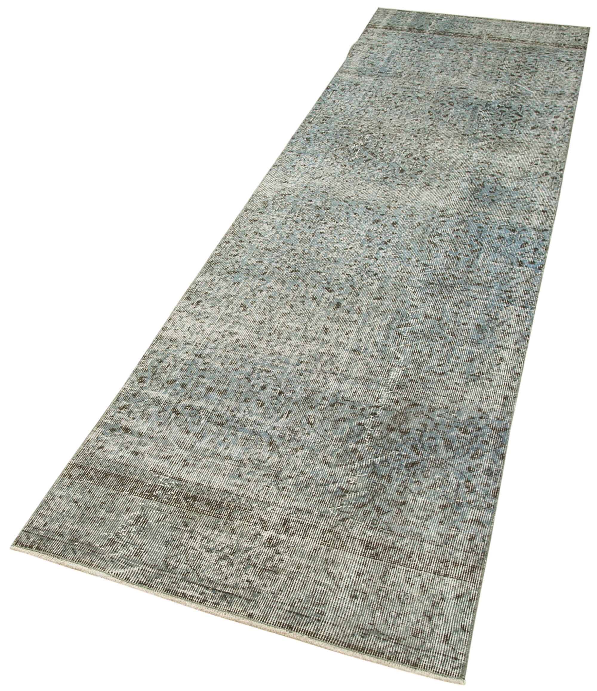 Handmade Vintage Area Rug – Overdyed Blue Rug | Turkish Vintage Carpet 2'7''x9'10''